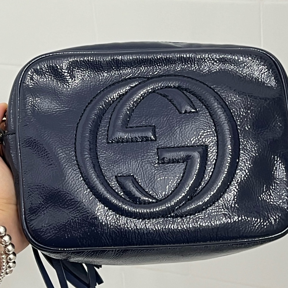 Gucci Blue Patent Soho Disco Bag - Picture 15 of 15